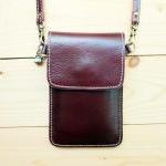 Iphone Case, Leather Bag With Strap, Purple