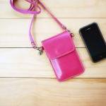 Iphone Case, Leather Bag With Strap, Pink
