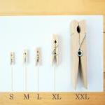 20 Clothespins, Wood Clip, Small Size