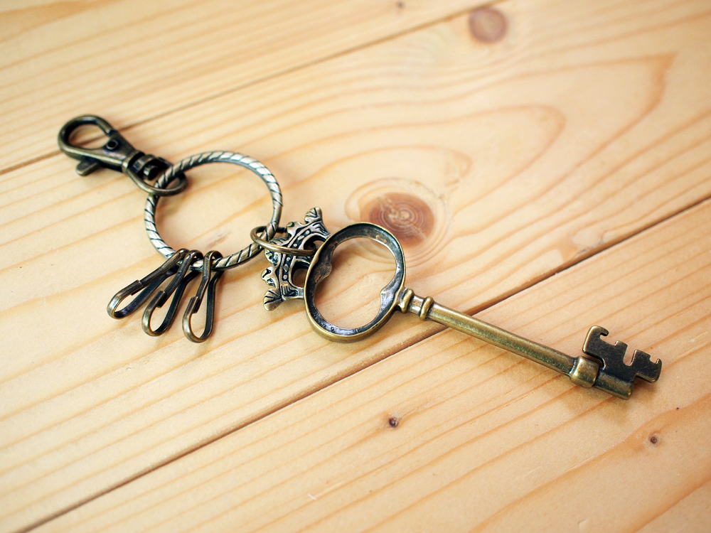 Charm Keychain, Vintage Key